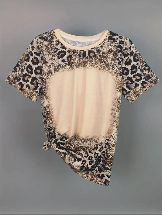 Leopard print crew neck