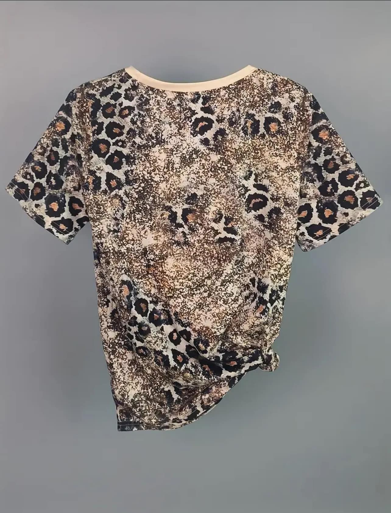 Leopard print crew neck